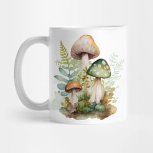 Watercolor Cottagecore Mushrooms Mug